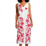 Johnny Was Womens Floral Embroidery Maxi Dress-0