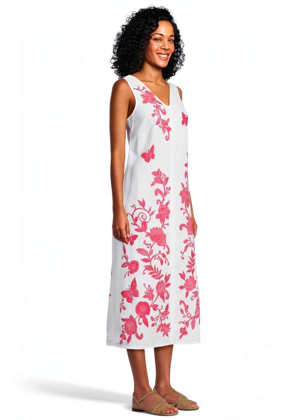 Johnny Was Womens Floral Embroidery Maxi Dress-1