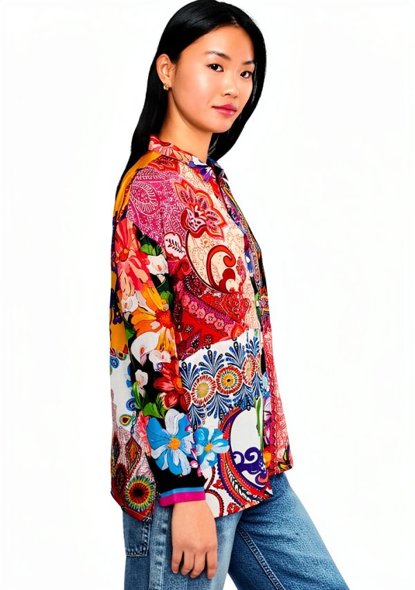 Women Magnolia Mae Patchwork Top by Johnny Was C10726-1-2