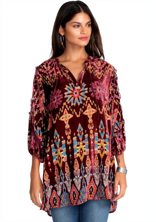 Bag Lady Boho Silk Rayon Women's Elegant T-Shirt X-Large-0