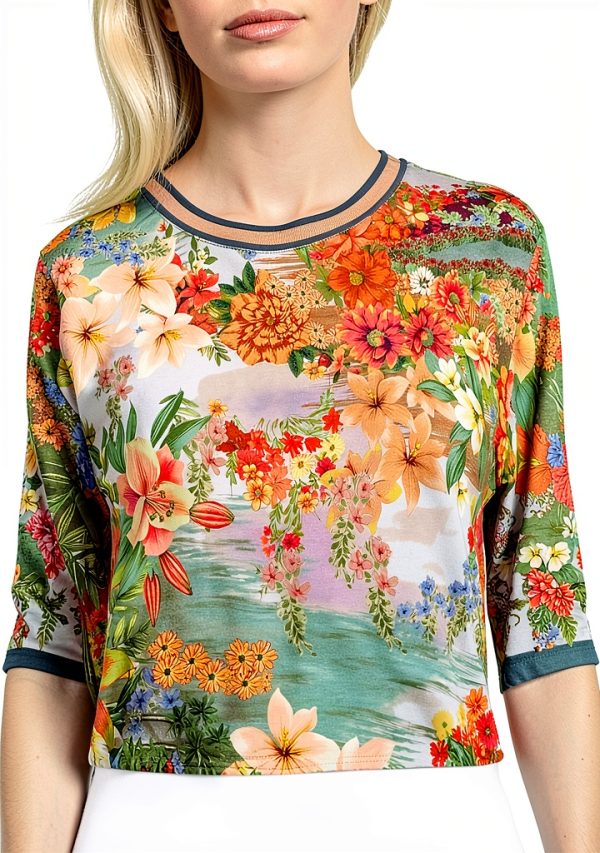 Women's T Shirt Johnny Was Asteria Soft Cotton Large Tee-3