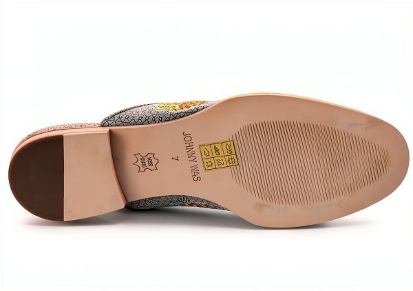 Embroidered Women's Mule Shoes - Classic Slip On Comfort, Black, Size-3