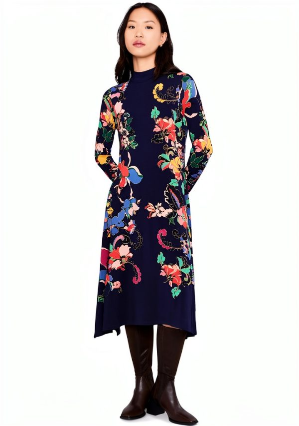 Fashion Printed Dress by Johnny Was Blue Casual Dress T39425-8-0