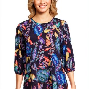 Johnny Was Women's T-Shirt Stevies Garden Model T16623-E Cotton Fit-0