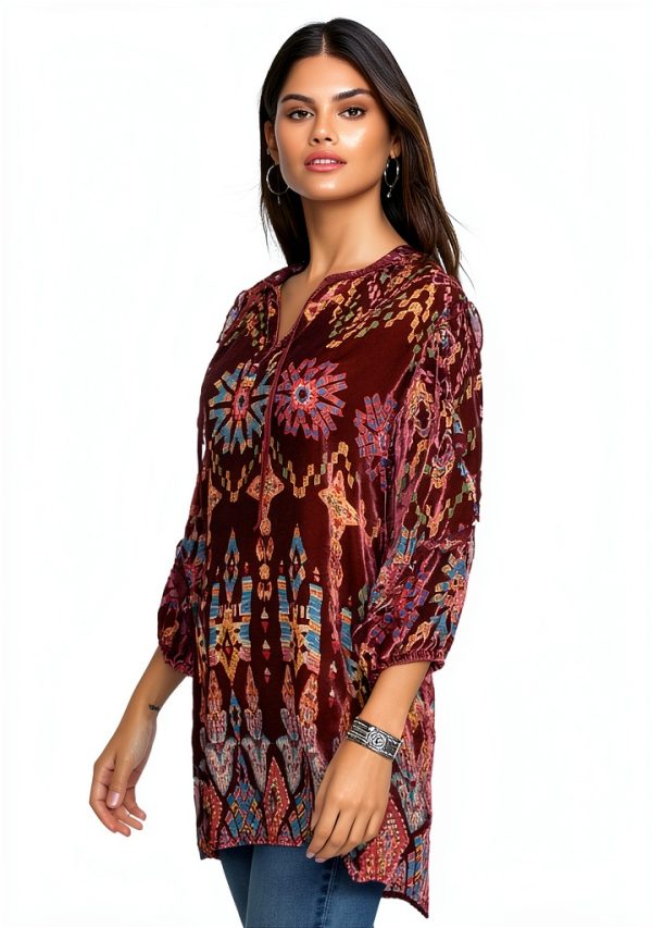 Bag Lady Boho Silk Rayon Women's Elegant T-Shirt X-Large-1
