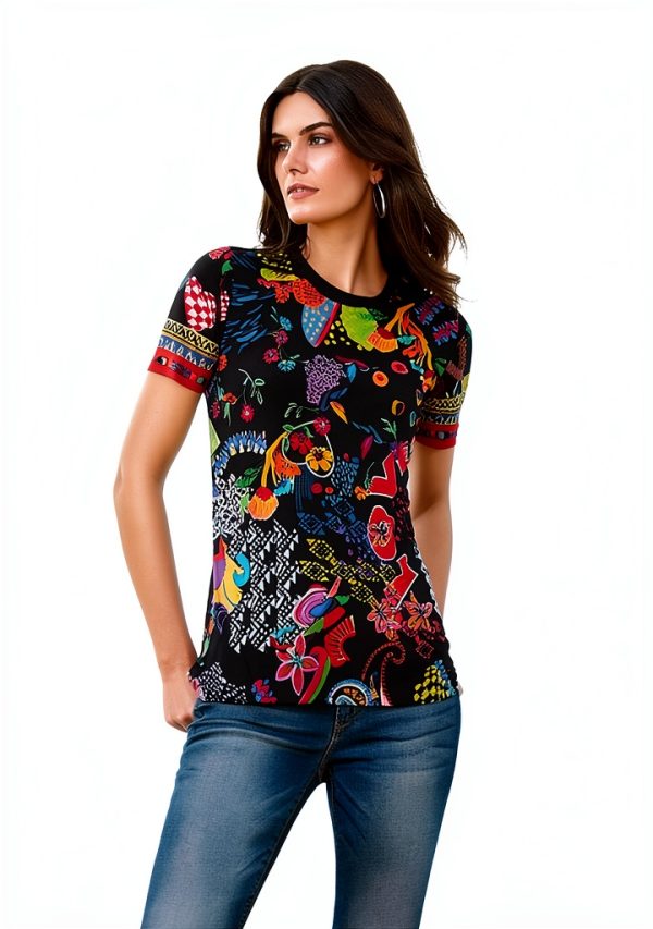 Bag Lady Collection Women's Short Sleeve T-Shirt T17925-4D:JNF Large-2