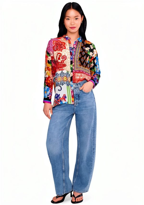 Women Magnolia Mae Patchwork Top by Johnny Was C10726-1-1