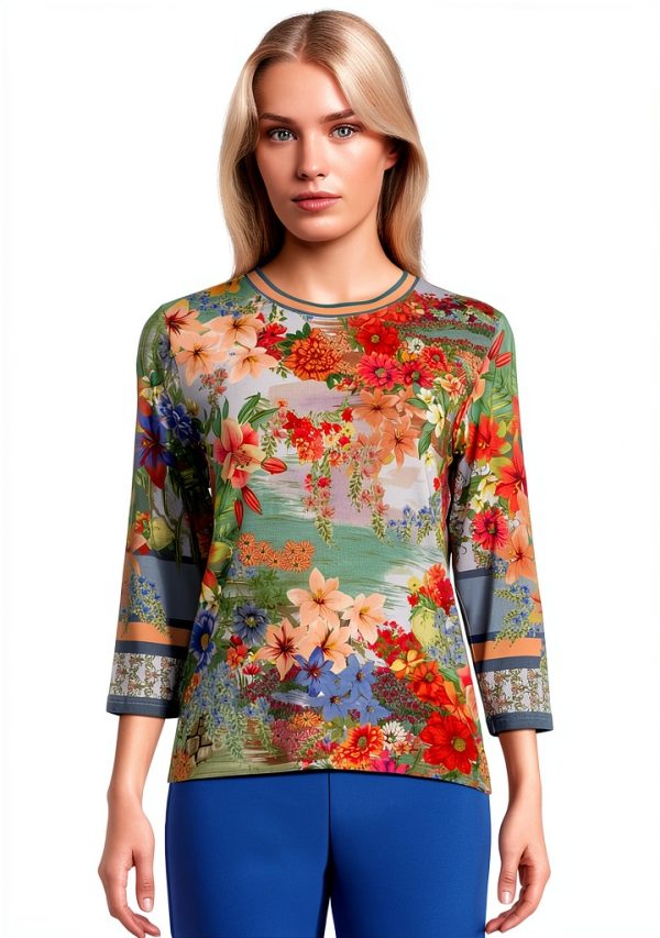 Women's T Shirt Johnny Was Asteria Soft Cotton Large Tee-0