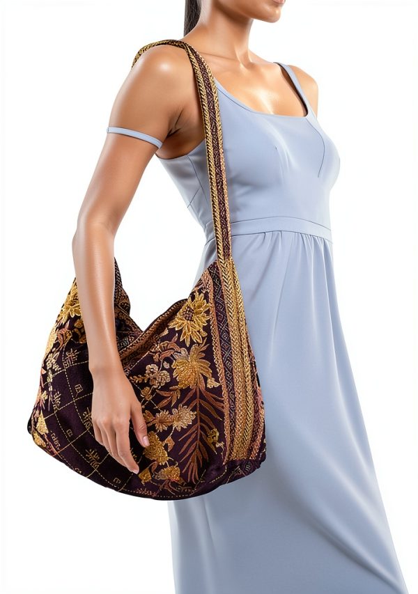 Johnny Was Othilia Black Velvet Cream White Lace Velvet Bag Handbag Purse New-4