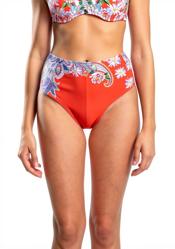 Johnny Was Drew High Waist Bottom CSW7721-F XS Multi Swimwear-0