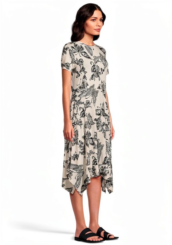 Johnny was Women's The Janie Favorite Short Hankerchief Hem Dress- Sy-1