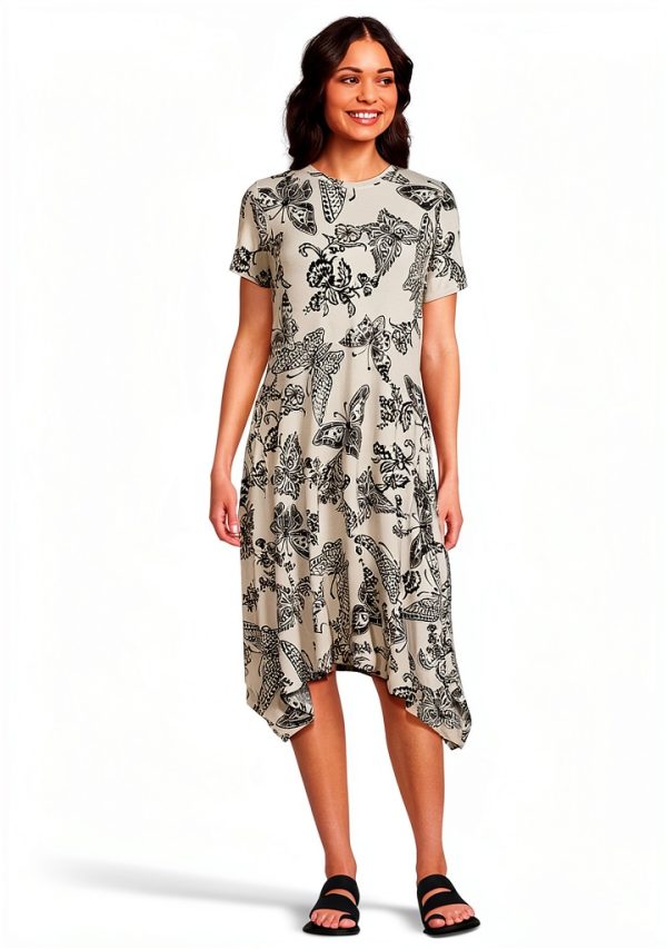 Johnny was Women's The Janie Favorite Short Hankerchief Hem Dress- Sy-0