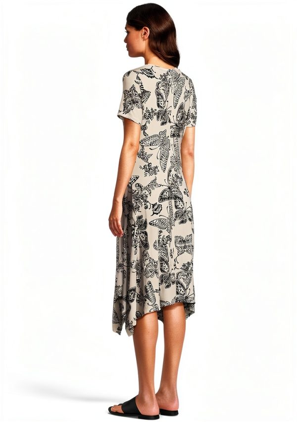Johnny was Women's The Janie Favorite Short Hankerchief Hem Dress- Sy-2
