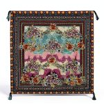 Square Scarf by Johnny Was Women's Boho Print with Tassels-0