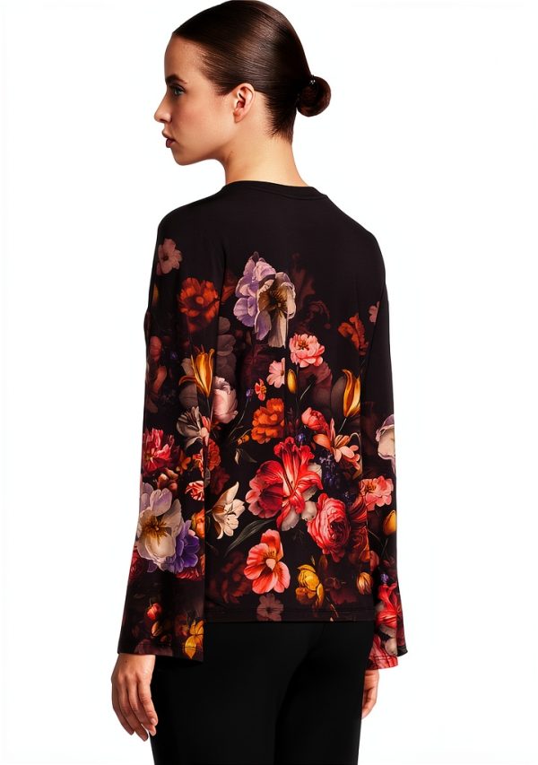 Womens Janie Sleeve Crew Neck Johnny Was Beckett Blooms-2