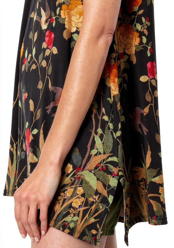 Johnny Was Graceful Drape Tunic - Large Multi-Color Fabric Drape Top-2