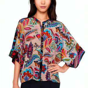 Women's Flow Shrug by Johnny Was - Beige Silvana Shrug-0