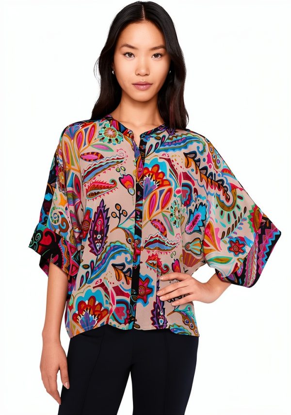 Women's Flow Shrug by Johnny Was - Beige Silvana Shrug-0