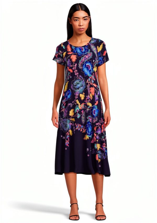 Johnny Was Women's Janie Favorite Boatneck Cap Sleeve Dress in Stevies-0