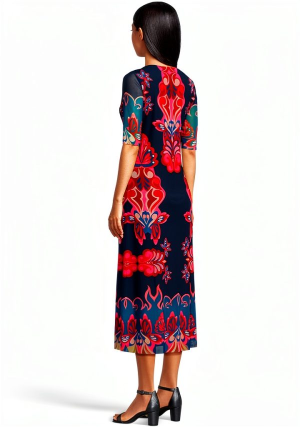 Women's Maya Mesh Midi Dress by Johnny Was Ryland Color X Large-2