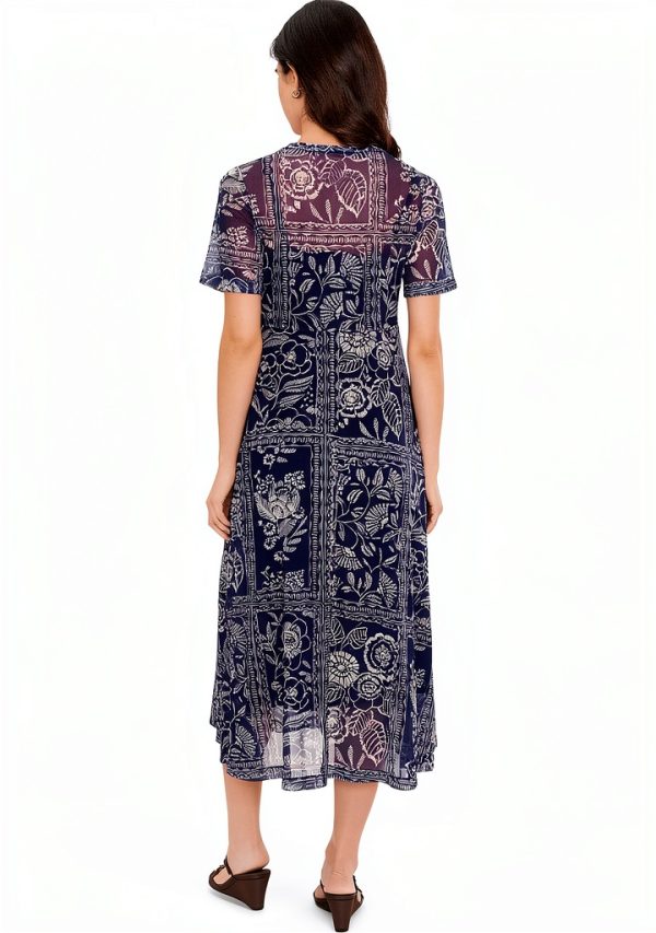Johnny Was Women Mesh Tee Dress Slip Vaelis Casual Dress-3