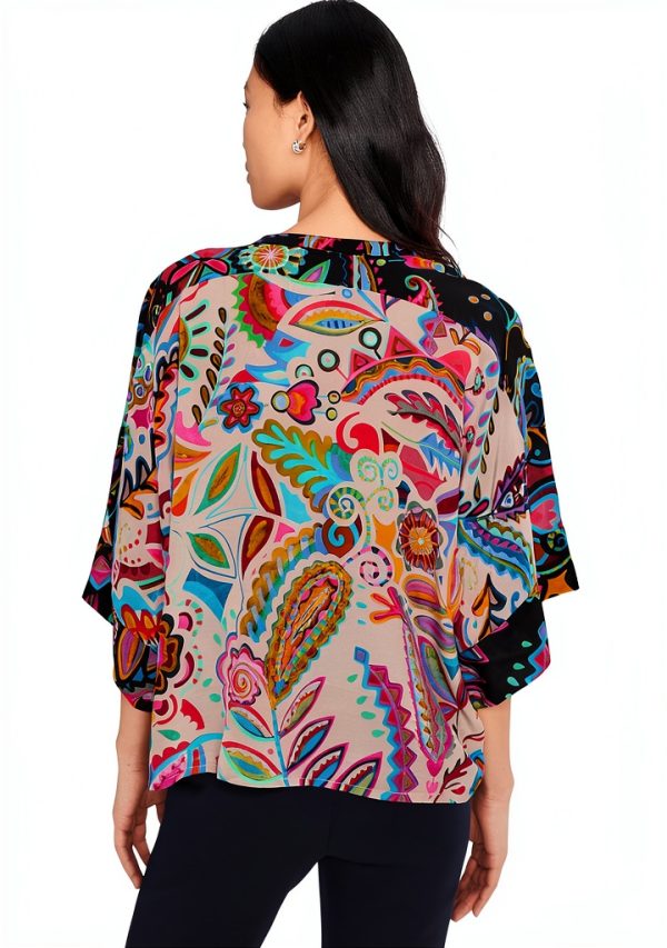 Women's Flow Shrug by Johnny Was - Beige Silvana Shrug-3
