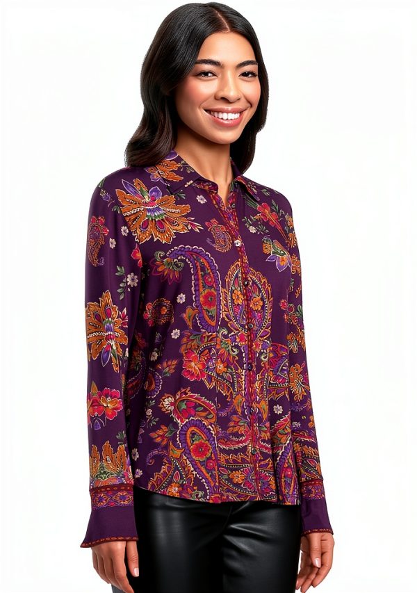 Women Button Down Shirt by Johnny Was Janie Favorite Miraze Large-1