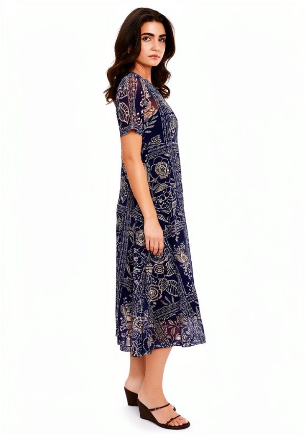 Johnny Was Women Mesh Tee Dress Slip Vaelis Casual Dress-2