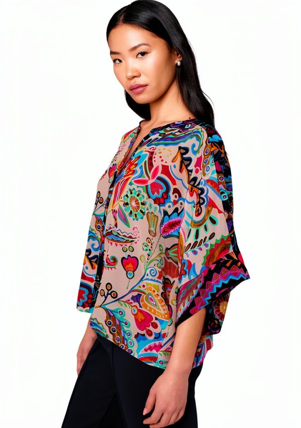 Women's Flow Shrug by Johnny Was - Beige Silvana Shrug-2