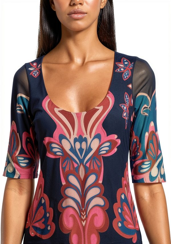 Women's Maya Mesh Midi Dress by Johnny Was Ryland Color X Large-3