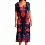 Women's Maya Mesh Midi Dress by Johnny Was Ryland Color X Large-0